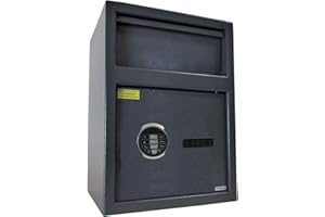 Dirty Pro Tools™ Large Cash Cashier Deposit Safe Drop Safe Box Under Counter Safe Cash Safe Cash Box Grey