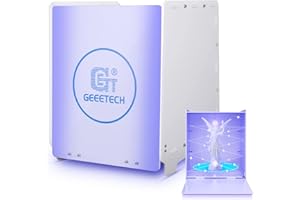 GIANTARM Geeetech Resina UV Caja Curado,Lámpara de Secado de Resina de 6 x 405 NM, Equipada con Controlador de Tiempo, Talla Grande