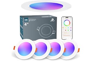 DUSKTEC Recessed LED Downlights Alexa, Smart Spot Lights Ceiling with APP & Voice Control, RGB Colour LED Spotlights 2700K-6000K, 10W Warm White to Cool White Dimmable Ceiling Recessed Lights