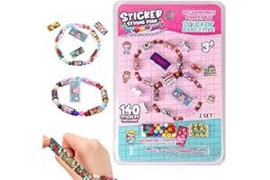 Goorder Sticker Bracelet Set for Kids 6+, 2 Sets DIY Friendship Bracelet Making Kit for Girls - 140 Fun & Creative Stickers, Toys for Ages 6 7 8 9 10 11 12 Years Old Birthday Gifts