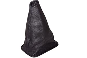 THE TUNING-SHOP Gear Stick Gaiter Black Genuine Leather