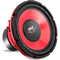 Woofer Pyle PLW10RD 10" 300W RMS 600W MAX 4Ω – Rosso, Con Bobina Da 1,5" E Magnete Ventilato Per Auto, Home E DJ