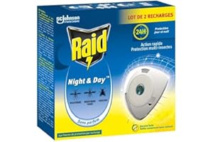 Raid Recharges Night & Day - Protection Multi-Insectes - 2 Recharges
