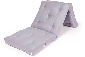 BIONIK BY BIOKINDER Original Klappmatratze von BioKinder | Gästematratze, Klapphocker aus 100% Baumwolle | 195 x 65 x 10 cm | Farbe Grau