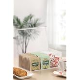Bev Kitchen 6 B&ouml;lmeli Kapaklı Poşet &Ccedil;ay Kutusu ve Saklama Kutusu ŞEFFAF 22 x 13
