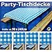 Produktbild GP 5X Party-Tischdecke Blau Weiß Bierzelt Garnitur Garten Bierbank Biertisch Fest