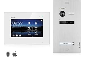 Balter EVO Video Türsprechanlage, Touchscreen, 7 Zoll Monitor, Smartphone App, 2-Draht Bus, Türstation für, Familienhaus Türklingel, 150° Weitwinkel-Kamera