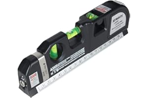 Semlos Multipurpose Laser Level for Picture Hanging, Spirit Levels Line Lasers, 8 feet Measuring Tape, Adjusted Standard and Metric Tape Ruler