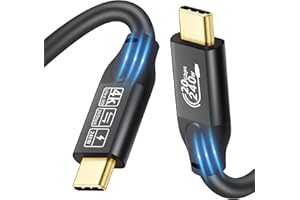 CHENLENIC Kabel USB C 3.2 Gen 2 20 Gb/s, typ C 4K@60 Hz UHD Video 5A/240 W PD3.1 szybkie ładowanie w/E-Marker kompatybilny z Thunderbolt 3/4 for iPhone 15Pro MacBook Samsung Galaxy Pixel Dell Monitor (0,5 m)