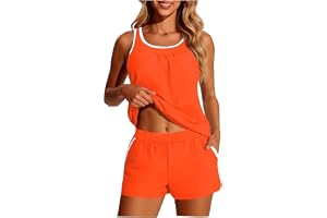 2-delat tankini-set för kvinnor, Storbritannien, atletisk baddräkt med sport-BH, magkontroll baddräkt med shorts, baddräkt