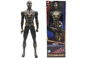 Hilloly Marvel Avengers Iron Marvel Superhero PVC Figure, Marvel Legends Series Marvel Superhero Costume Noir et Or, Figurine de Collection de 30 cm, Jouet pour Enfants à partir de 4 Ans