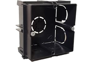 LYARIS (Pack 6 unidades) Caja mecanismos electricos-Caja empotrar electricidad-Caja enchufes empotrables-llaves de luz enchufe pared-UNIVERSAL-Caja mecanismo enchufe interruptor-65x65x43