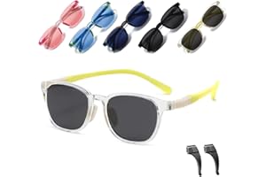 Musivon Gafas sol niño Polarizadas para Niñas y Niños de 3 a 10 años Gafas de sol de goma flexible