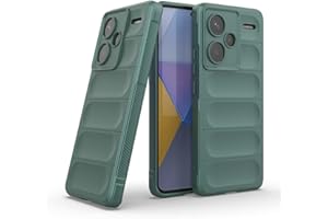 GOKEN Funda para Xiaomi Redmi Note 13 Pro Plus 5G (Pro+), Carcasa en Silicona Suave Antigolpes con Agarre Lateral Antideslizante y Diseño Elegante Monocolor, Cover Case -Verde