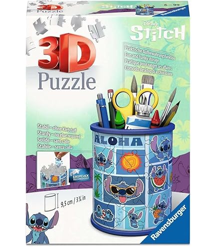 Puzzle 3D Pot à Crayons Barbie - 54 Pièces Numérotées, Sans Colle - À Partir De 6 Ans - Hauteur 9,5 Cm