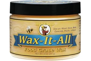 Howard Multi Purpose Wax Polish with Beeswax and Carnauba for Wood Furniture, Stone Countertops, Metal Surfaces, Cleans, Conditions & Protects 255ml