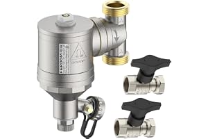 FERDOM STRONG Kit FD392-kit 1 tum/DN25-magnetfilter/hydrocyklon för värmesystem. magnet 10 000 Gs. med icke-magnetisk partike