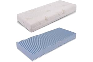 miasuite i sogni italiani Materasso per Culla Lupin Baby 50X120 Alto 14 CM SFODERABILE in WATERFOAM Poliuretano Ortopedico per Lettino