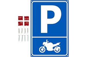 TRQdesign parkeringsskylt motorcyklar 20 x 30 cm med hål