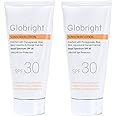 Globright Sunscreen SPF 30 Lotion | Paraben Free UVA UVB Sun Protection for Men and Women (50 ml Pack Of 2)