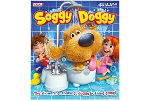 IDEAL, Soggy Doggy: The showering, shaking, doggy bathing game, Kids Games, For 2-4 Players, Ages 4+