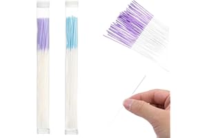 JEYORZY 120 Pezzi Orecchi Cleaner Floss Aftercare per Piercing Orecchini Hole Cleaner Piercing Strumento di Pulizia Buchi Orecchie, per Rimozione di Odori per Cura del Piercing Orecchio(Blu, Viola)