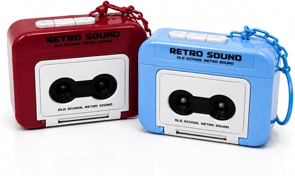 Silverstep™ Retro Sound Voice Recorder Keychain, Pack of 1 | Mini Cassette Style