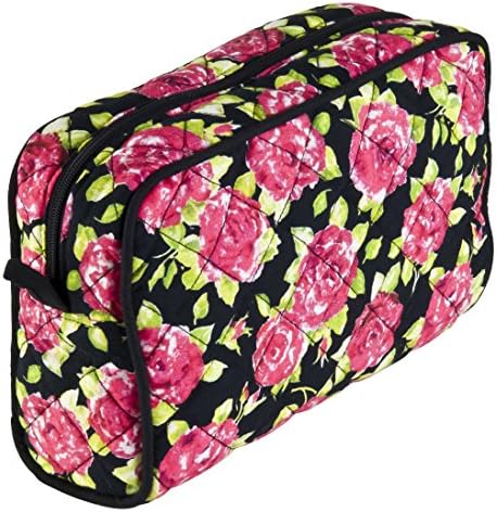 Ragged Rose Cotton Molly Floral Make up Bag, Black
