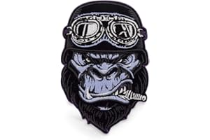 ‎FINALLY HOME Biker Gorilla Patch zum Aufbügeln | Motorrad Kutte Patches, Rückenaufnäher für Lederwesten, Motorradjacke Rückenpatch, Motorcycle Rocker Aufnäher