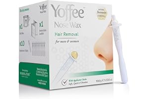 Yoffee Original Nose Wax Kit - Cera d’Api Biologica 100 g Ceretta per Peli del Naso e delle Orecchie -Uomo/Donna- Sicura - Veloce - Indolore -10 Applicatori Riciclabili-Made in Spain