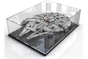 Caikbms Boîte Présentation Acrylique pour Lego 75192 Millennium Falcon, Boîte Présentation Transparente Anti-Poussière (Vitrine Uniquement) A,2mm