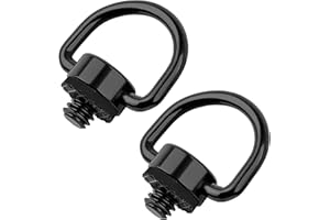 Rigych 2 Pezzi D-ring Cinghie Fotocamera Viti 1/4 Adattatore Vite in Acciaio Inox Materiale per Screwek Treppiede, Tracolla Fotocamera, Fotocamera con Cinghia a Mano.