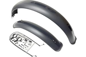 WRUIOY Fat Bike Fender Front and Rear Fender Set for Fat Tire Bike Wings Full Coverage Set（26 Inch） (Grey)