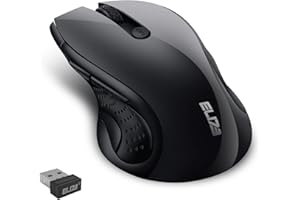 ELI73 Wireless Mouse for Laptop, 2.4G Ergonomic Computer Mouse, 3200 DPI Optical, 24 Months Battery, 6 Buttons Cordless Mouse, Portable Optical USB Mouse for PC Windows Mac Chromebook