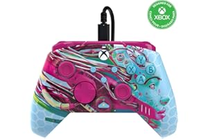 PDP Xbox REMATCH GLOW Wired controller ANDROID DREAMS, Róża Biała