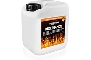 PAINTSYSTEMS REFINISH COLOURS Bio Alkohol 100% 5 Liter - BIOETHANOL für Alkohol-Kamine, Tischfeuer, Ethanolkamine, Alkoholbrenner, Terrassenfeuer, Raumfeuer, Standfeuer oder Gartenfeuer