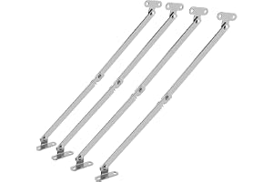 QWORK® 4 stycken klaffhållare 2-vägs vikbara, klaffstöd av kallvalsat stål, möbelgångjärn för skåpdörrar, lådor, tatami och f