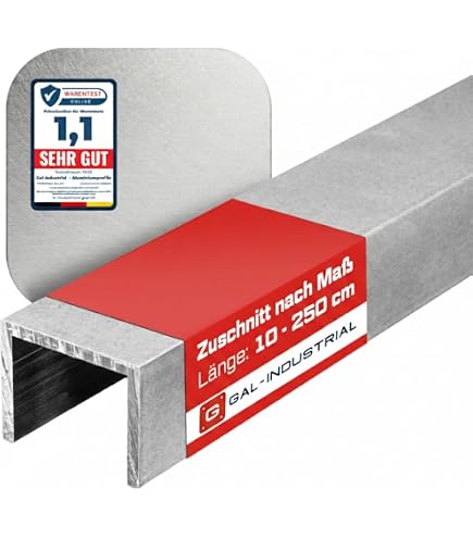 Alu U-Profil Anthrazit RAL 7016 U-Winkell u-winkel Abdeckung 100 cm U