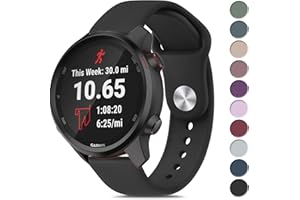 MELIYA Strap for Garmin Forerunner 245/645 /55 Music Watch Band, 20mm Silicone Quick Release Replacement Band for Garmin Forerunner 55/245/645/645 Music for Women Men Sports Wristband