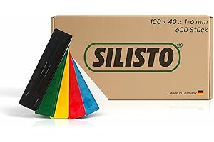 SILISTO 600 pièce Cales de vitrage, 40mm largeur, 53540bs