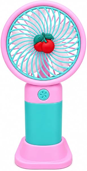 EDNITA Mini Portable Hand Fan USB Type C Rechargeable 3 Speed Personal Cooling Fan, Handheld Small Desk Fan with Stand, Battery Operated for Office, Home, Trave