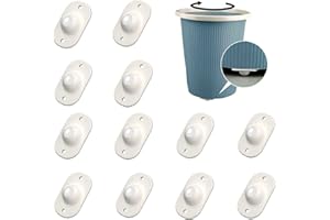 DONLEEVING 12 Pack Self Adhesive Castor Wheels Mini Pulley Casters Stick On Castors Plastic Rotation Castors Accessories for Small Furniture Trash Can Box