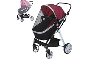 RHSEMI 2pcs Universal Insektenschutz für Kinderwagen,mit Praktisch Doppelten Reißverschluss luftiger Kinderwagen Insketenschutz passt für Kinderwagen/Bett oder Autositz(Schwarz+Weiß)