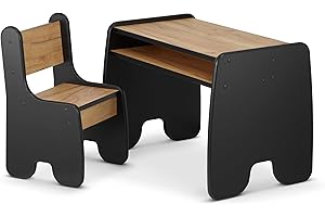 defiPad® Tavolino Bambini con Sedie | Elegante Tavolo Contenitore con Comoda Sedia | Tavolino e Sedie per Bambini | Mobili per Cameretta e Stanza dei Giochi