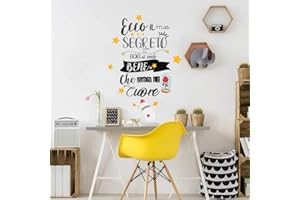 kina - UVB00520 | Adesivi Murali | Aforismi Bambini | Piccolo Principe| PVC Trasparente | Decorazione Parete |Cameretta| Misura 2 Fogli 40x30 cm