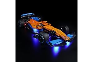 LocoLee Zestaw świateł LED kompatybilny z LEGO McLaren F1, zestaw oświetlenia LED, kompatybilny z LEGO 42141 McLaren Formuła 1, samochód wyścigowy – tylko zestaw świateł, nie jest to model (wersja