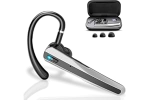 Atheewon V5.3 Bluetooth Headset, Headset Kabellos Freisprech mit ENC Dual Geräuschunterdrückung Mic, 120 Std Spielzeit In-Ear mit LED-Ladebox, Bluetooth Ohrhörer für Handy/Trucker Fahrer/Geschäft