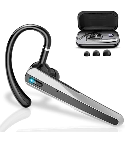 LOGILINK Écouteur Bluetooth Clip Auriculaire – Oreillette Sans Fil Mono Avec Micro, 5h D'Appel, Portée 10m