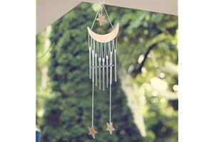 WIFEHELPER Campanelli Eolici all'aperto, Design Elegante in Metallo e Legno Toni Lenitivi Musica Wind Chime Finestra Hanging Decor Campana a per Interni ed Esterni(Color)