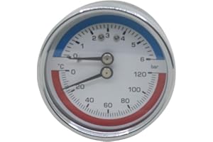 OTOMATICO 63mm 80mm - manometre pression chaudiere temperatura filetage axial 0~6 0~10 0~16 bar manometre temperature (63mm 0-4bar 1/4")
